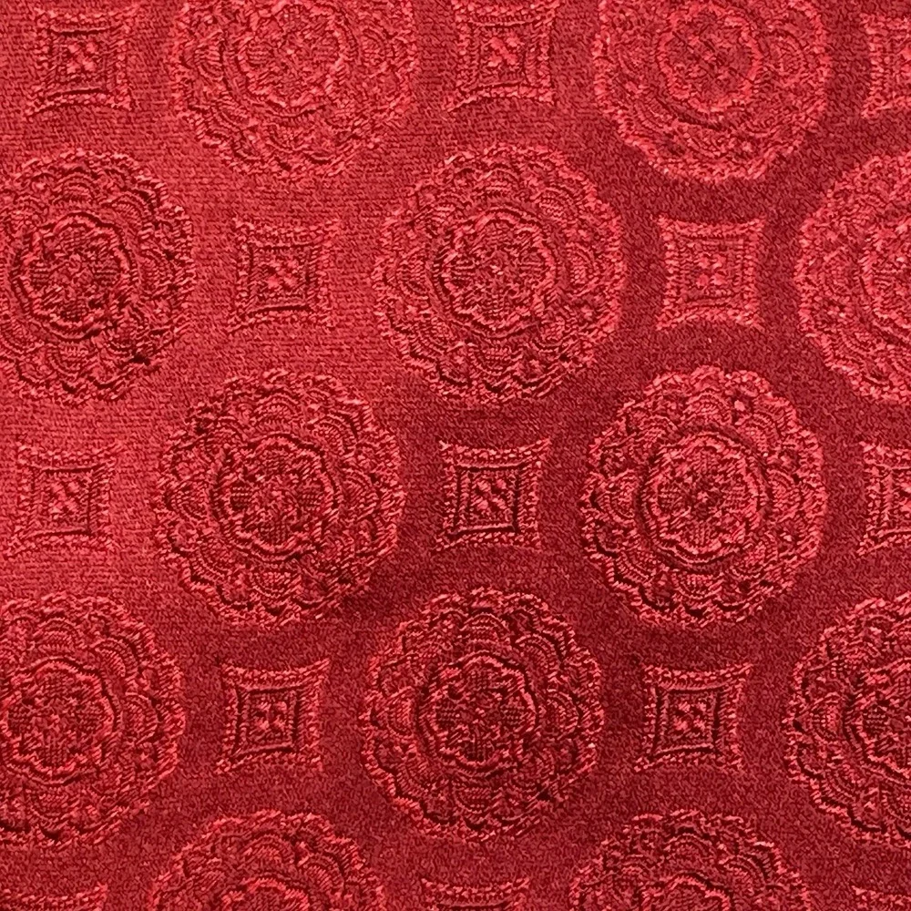 Donald J Trump Signature Collection Red Silk Medallion Power Tie Mens 58x3.75in